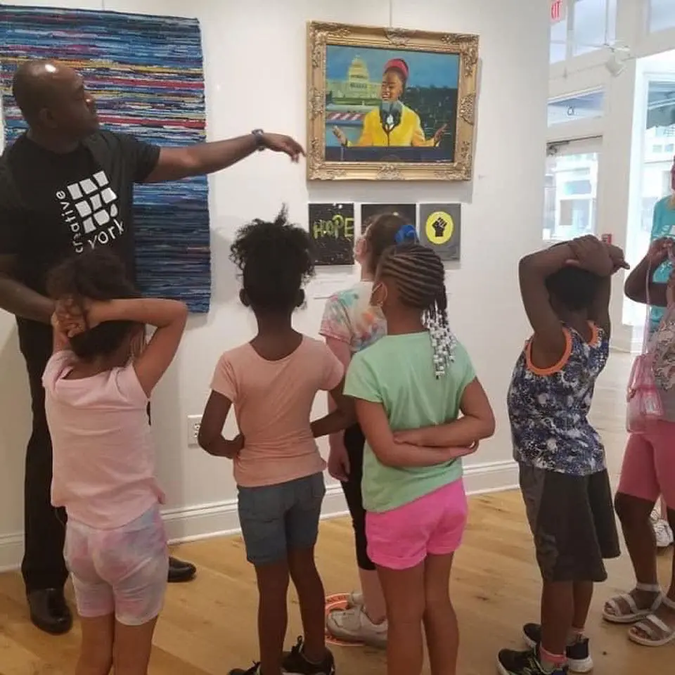 small children in gallery